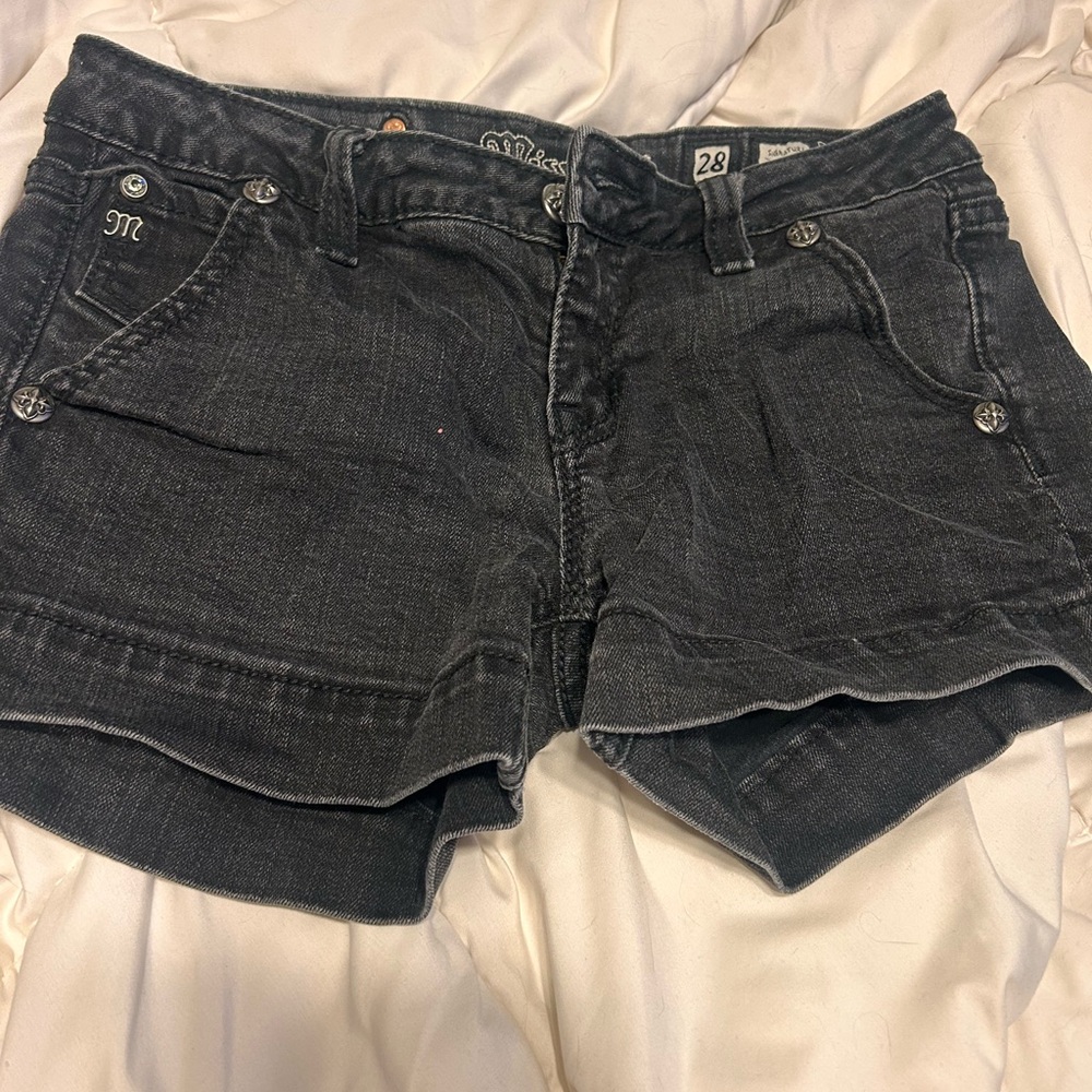 Women's Black Denim Shorts